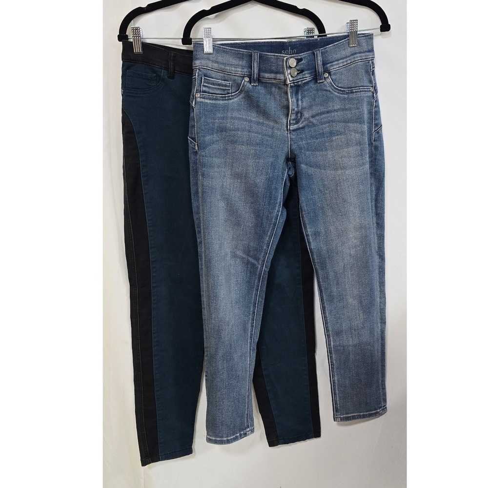 Soho New York & Company jeans 6 blue curvy legging jeggings set of 2